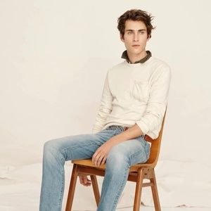 J. Crew Lightweight sun-faded french terry pocket sweatshirt